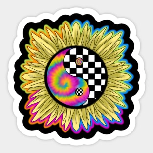 Psychedelic sunflower Sticker